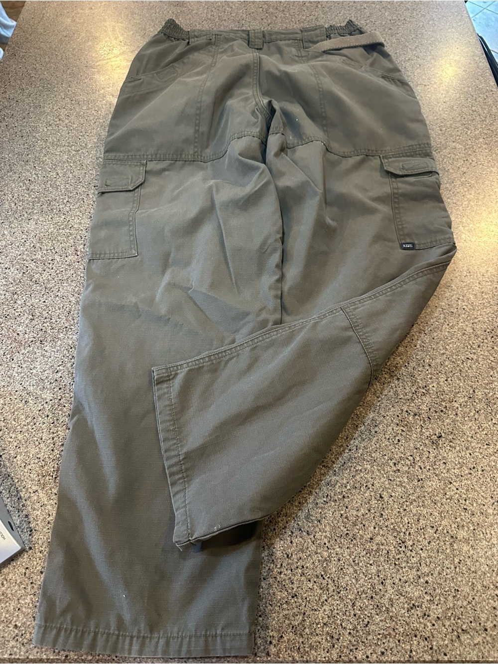 5.11 Tactical Olive Green Cargo Pants with Multiple Pockets - Picture 4 of 5